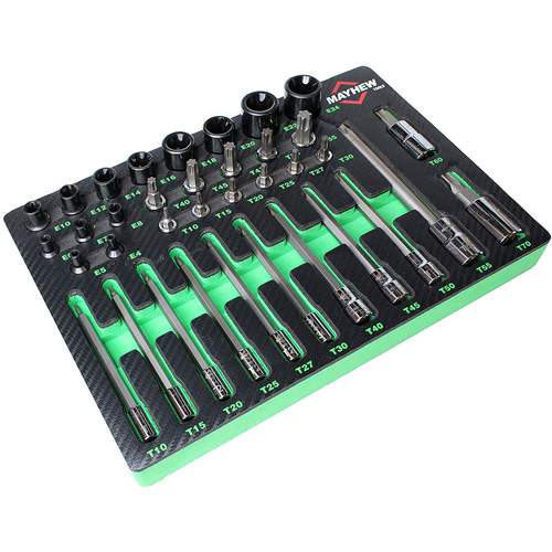Mayhew Tools 16063F 36 Pc. TORX&reg; Master Socket Bit Set