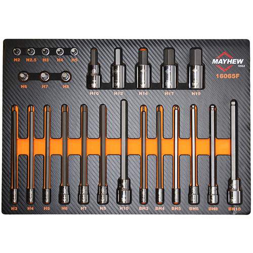 Mayhew Tools 16065F 26 Pc. Metric Hex Master Socket Bit Set