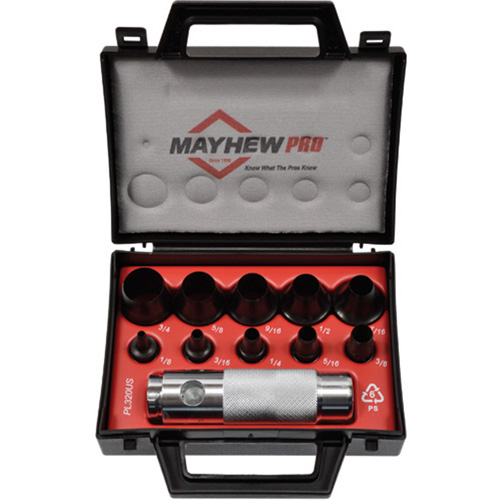 Mayhew Tools 66008 11Pc Fractional Hollow Punch Set ToolDiscounter