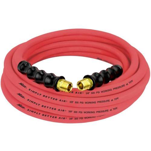 Milton ULR383538 35' Ultra Lightweight Rubber Air Hose,  3/8" NPTM, 3/8" ID