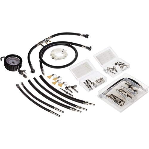 Mityvac MV5546 Fuel Pressure Test Kit, 37 Adapters, 4' Pressure Test Hose, with Case