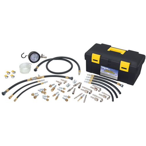 Mityvac MV5546 Fuel Pressure Test Kit, 37 Adapters, 4' Pressure Test Hose, with Case