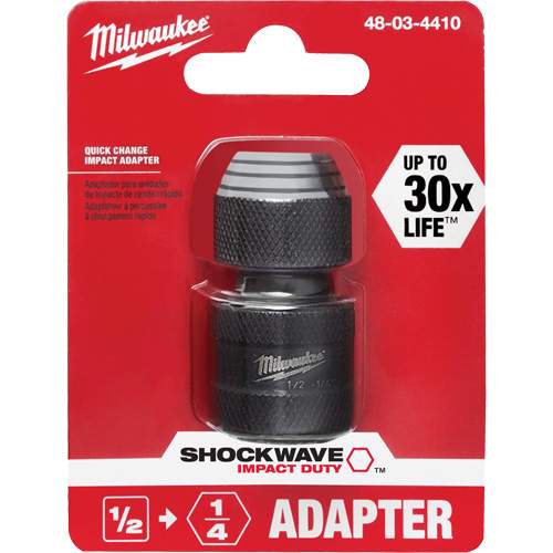 Milwaukee 48-03-4410 SHOCKWAVE 1/2" Square to 1/4" Hex Adapter