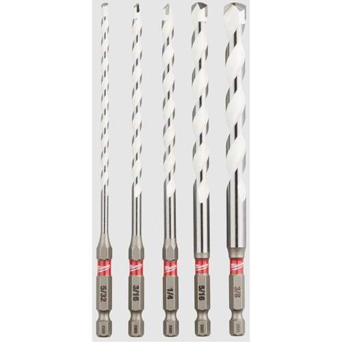 Milwaukee 48-20-8898 SHOCKWAVE Impact Duty Carbide Multi-Material Drill Bit Set - 5PC