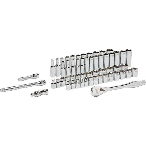 Milwaukee ML48-22-9008 56-Piece SAE &amp; Metric Ratchet &amp; Socket Set