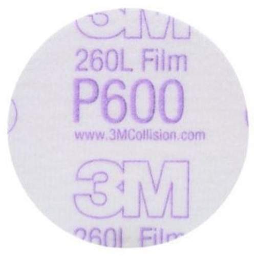 3M 00911 Gold Hookit Disc, 3" Dia., P600 Grit, Aluminum Oxide, C-Weight