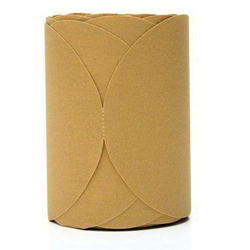 3M 1439 Stikit 216U Gold Paper Disc Roll, 6" Dia., P180 Grit, Aluminum Oxide