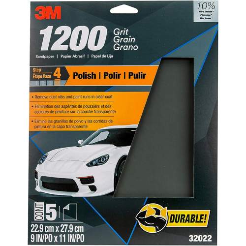 3M 32022 3M Wetordry Sandpaper 32022, 1200 Grit, 9 in x 11 in