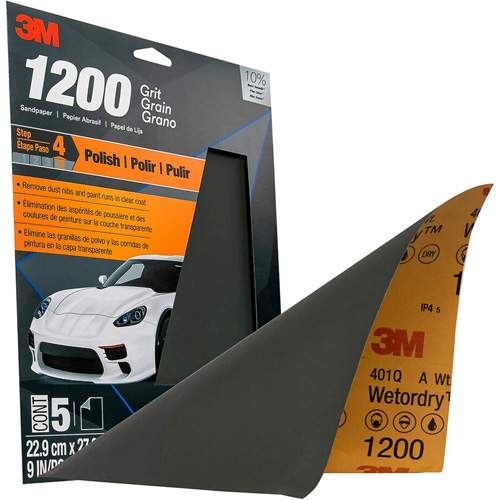 3M 32022 3M Wetordry Sandpaper 32022, 1200 Grit, 9 in x 11 in