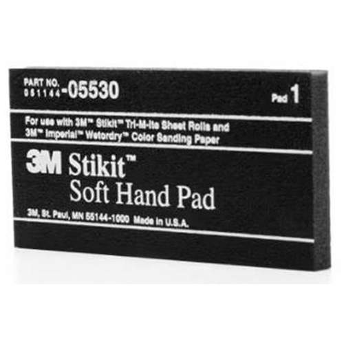 3M 05530 3M Stikit Soft Hand Pad, 05530, 2-3/4" x 5-1/2" x 3/8"