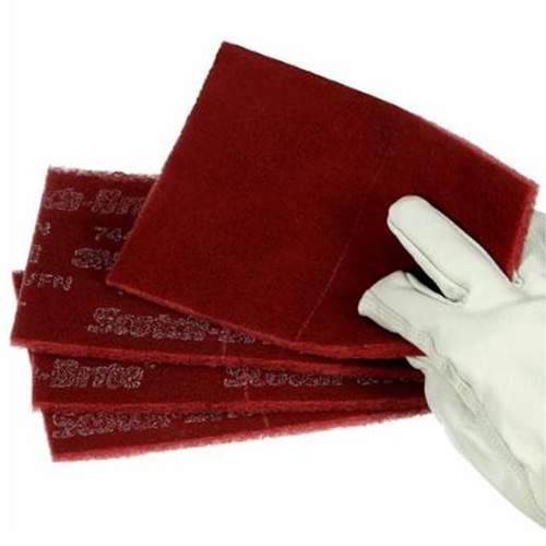 3M 7447 Scotch-Brite 7447 Hand Pads, Aluminum Oxide, 9" x 6", Very Fine Grit