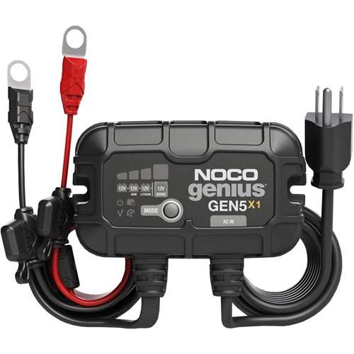 NOCO GEN5X1 1-Bank, 5-Amp On-Board Battery Charger, Battery Maintainer, and Battery Desulfator