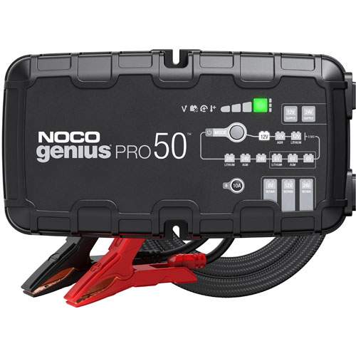 NOCO GENIUSPRO50 Noco&reg; GeniusPro50 6V/12V/24 V 50-Amp Battery Charger, Maintainer &amp; Desulfator
