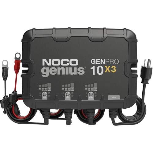 NOCO GENPRO10X3 3-Bank, 30-Amp On-Board Battery Charger, Battery Maintainer, and Battery Desulfator
