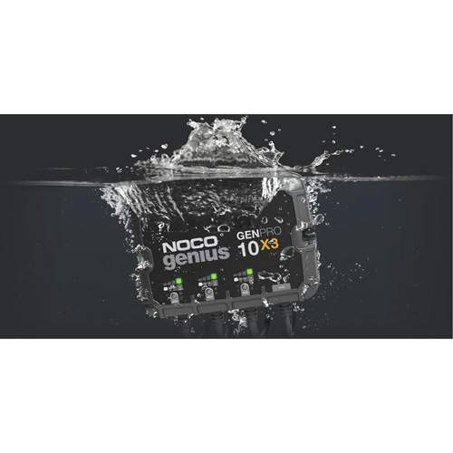 NOCO GENPRO10X3 3-Bank, 30-Amp On-Board Battery Charger, Battery Maintainer, and Battery Desulfator