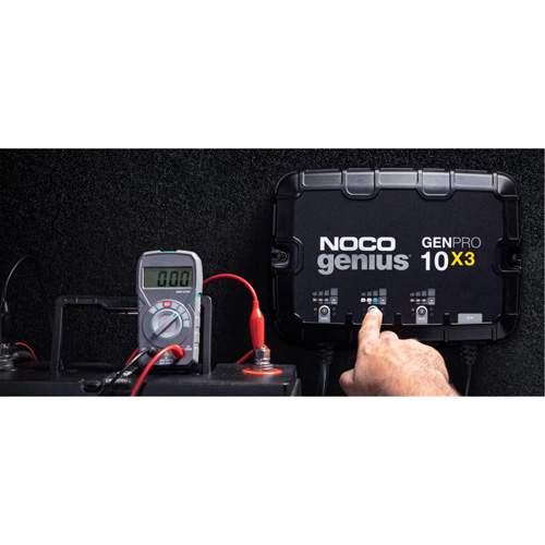 NOCO GENPRO10X3 3-Bank, 30-Amp On-Board Battery Charger, Battery Maintainer, and Battery Desulfator