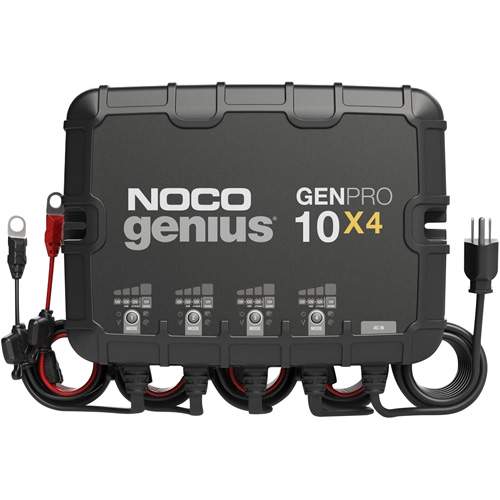 NOCO GENPRO10X4 4-Bank, 40-Amp On-Board Battery Charger, Battery Maintainer, and Battery Desulfator