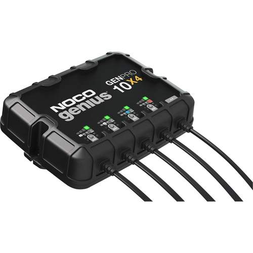 NOCO GENPRO10X4 4-Bank, 40-Amp On-Board Battery Charger, Battery Maintainer, and Battery Desulfator