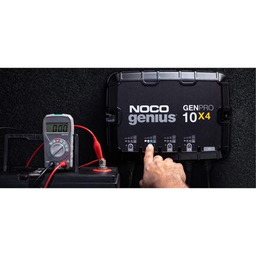 NOCO GENPRO10X4 4-Bank, 40-Amp On-Board Battery Charger, Battery Maintainer, and Battery Desulfator