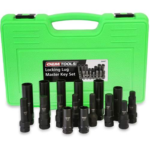GREAT NECK 24447 16-Piece Locking Lug Master Key Set