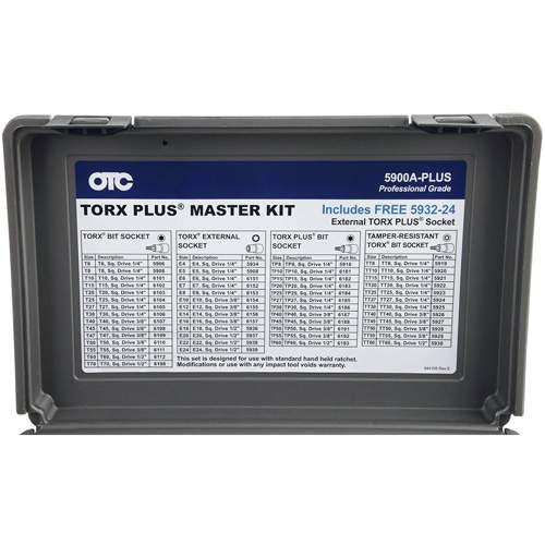 OTC 5900A-PLUS Master Torx Plus&reg; Bit Socket Set, 53 Pieces