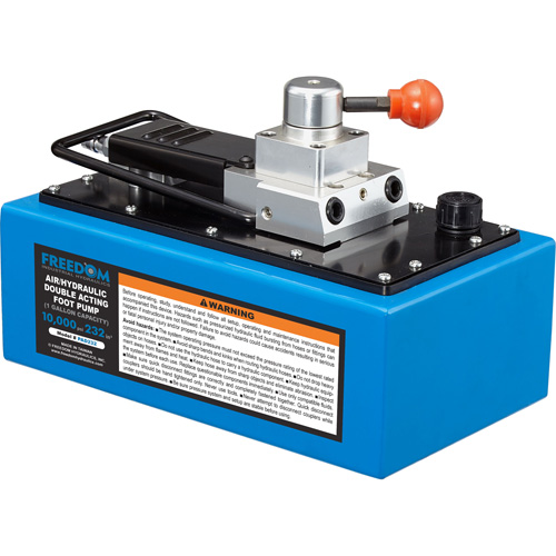 FREEDOM HYDRAULICS PAD232 10,000 PSI Double-Acting Air/Hydraulic Treadle Pump, 232 cu. In. (1 Gallon) 