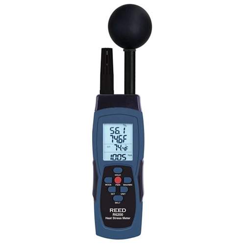 REED Instruments R6200 Wet-Bulb Globe Temperature (WBGT) Heat Stress Meter 