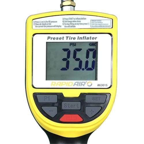 RapidAIr K3015 Automatic Shutoff Tire Inflator Gauge, 175 PSI, Batteries Included