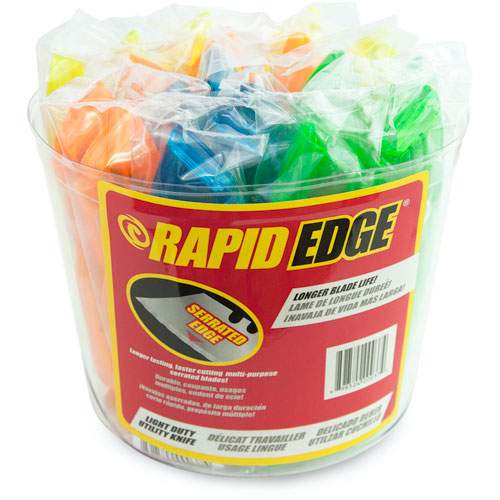 RAPID EDGE RT00037 20-PC Rapid Edge&reg;Acrylic Utility Knife Impulse Bucket
