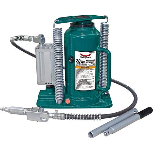 THA HYDRAULICS 61207 20 Ton Air/Hydraulic Bottle Jack, Welded, Shorty