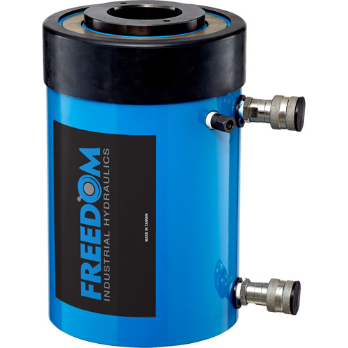 FREEDOM HYDRAULICS SHD1006 100 Ton Double Acting Hollow Hole Cylinder, 6.00" Stroke