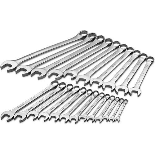 SK Tools 86225 Combinationination Wrench Set, 23 Pc, 12 Point, 8 Thru 32mm