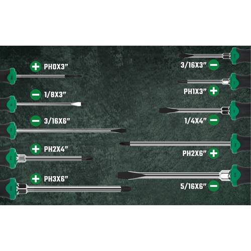 SK Tools SK01460 Dual-Material Combination Screwdriver Set