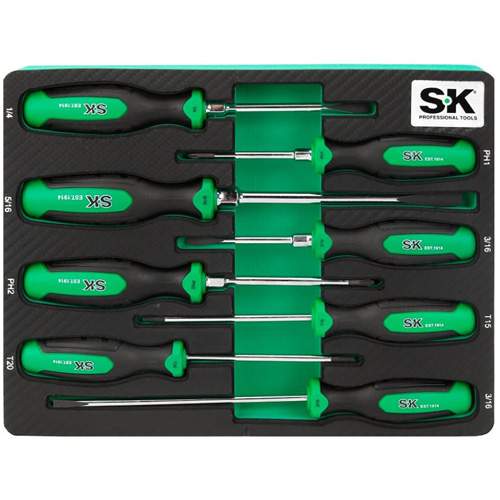 SK Tools SK02044-EVA Dual-Material Combination Screwdriver Set