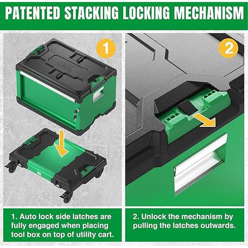 SK Tools SK03100 Modular Stackable Steel Storage Tool Box with 1-Drawer