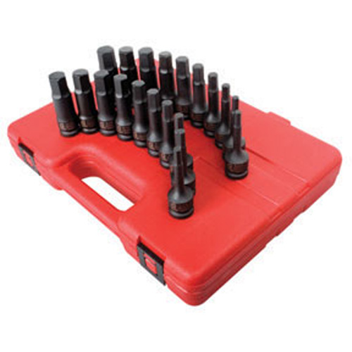 Sunex 2637 1/2 Inch Dr 20 Pc SAE/Metric Hex Set
