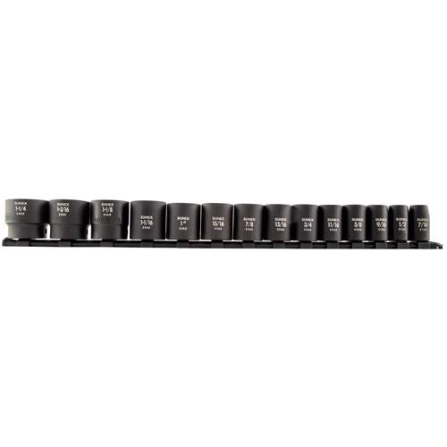 Sunex 2678A SAE 12-Point Socket Set on Rail