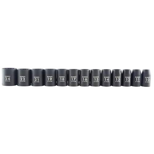 Sunex 2679A Metric 12-Point Socket Set on Rail