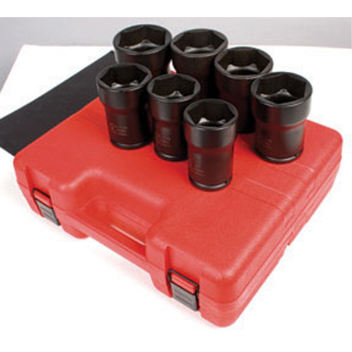 Sunex 4667 3/4 Inch Drive 7 Piece Truck Pinion Locknut Set