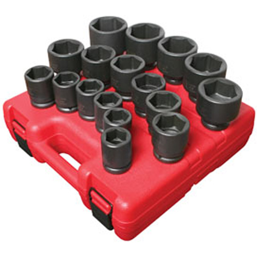 Sunex 4683 3/4 Inch Dr 6 Pt 17 Pc SAE Set