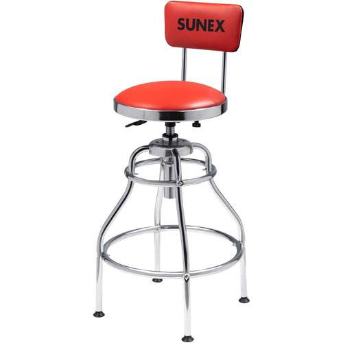 Sunex 8516 Chrome Hydraulic Shop Stool