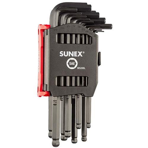 Sunex 98526BL 26-Piece SAE &amp; Metric Ball End Long Arm Hex Key Set