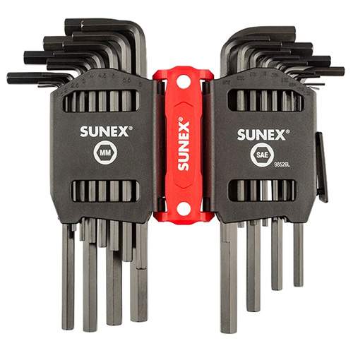 Sunex 98526L 26-Piece SAE &amp; Metric Long Arm Hex Key Set
