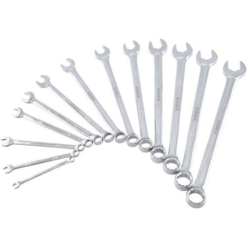 Sunex 9909 13-Piece V-Groove SAE Wrench Set with EVA Foam