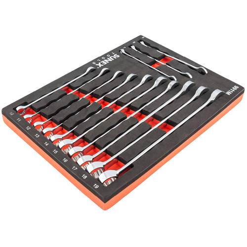 Sunex 9911M Metric 12-Point V-Groove 13-Piece Wrench Set in EVA Foam
