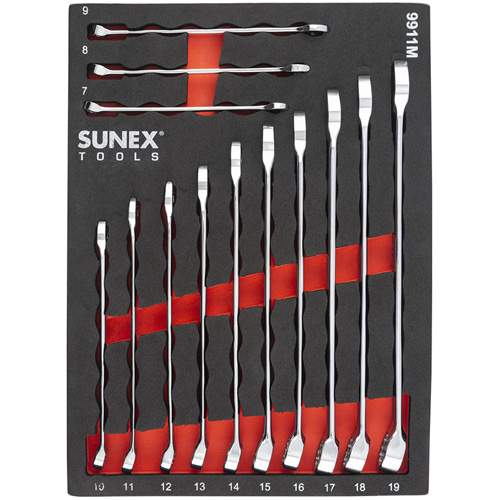 Sunex 9911M Metric 12-Point V-Groove 13-Piece Wrench Set in EVA