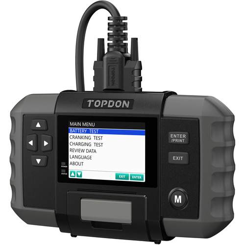 TOPDON BT600 BT600 12V Battery &amp; 12V/24V System Tester with Built-in Printer