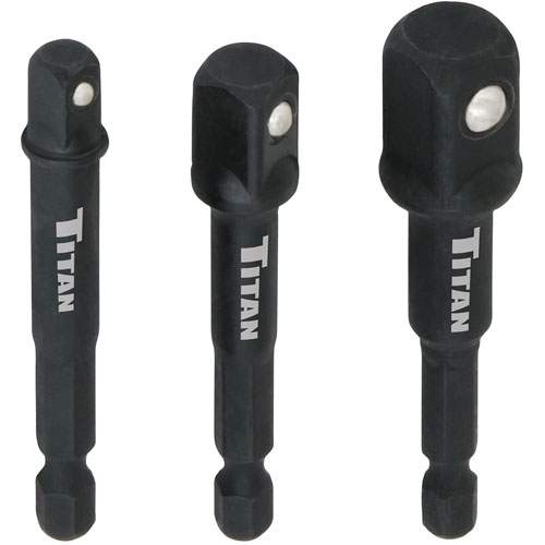 Titan 12002 Titan&reg; 4-Piece Impact Socket Adapter &amp; Magnetic Bit Holder