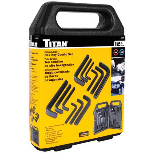 Titan 12775 12 pc. Extra Large Hex Key Combo Set