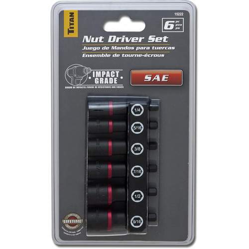 Titan 15222 6-Piece SAE Impact Grade Nut Driver Set
